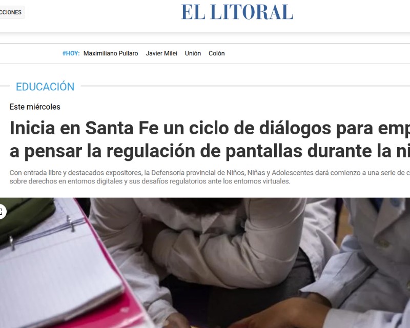 Ciclo de diálogos para empezar a pensar la regulación de pantallas durante la niñez